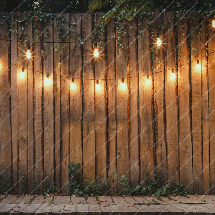 Wooden Deck Party - Pillow Cover Backdrop Backdrops