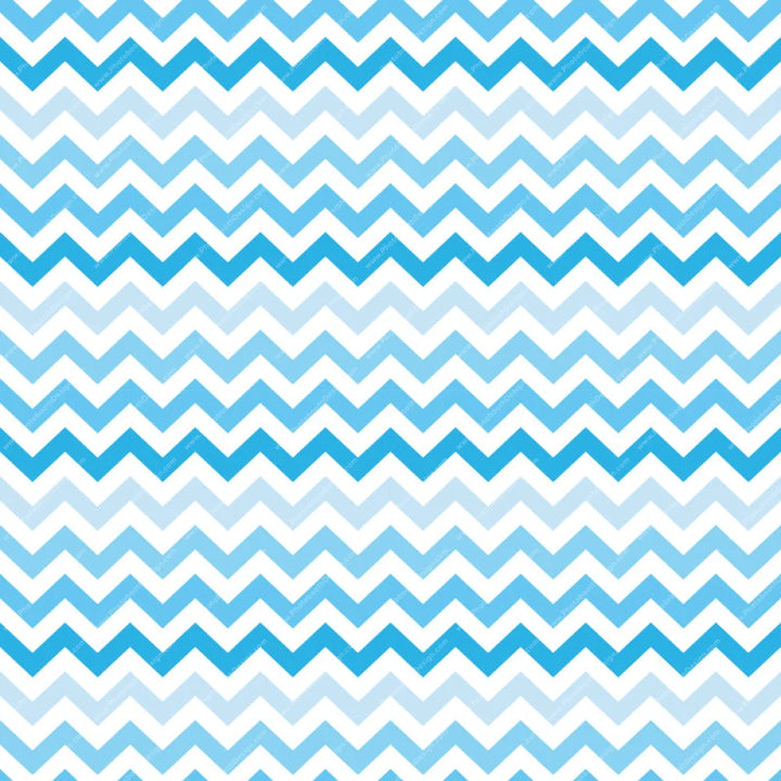 Zig Zag Chevron Blue - Pillow Cover Backdrop Backdrops