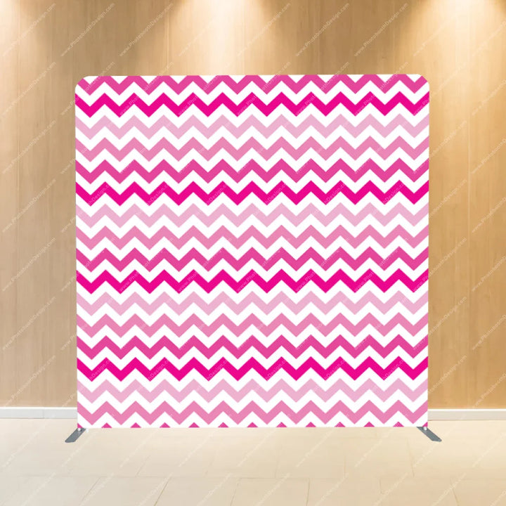 Zig Zag Chevron Pink - Pillow Cover Backdrop Backdrops