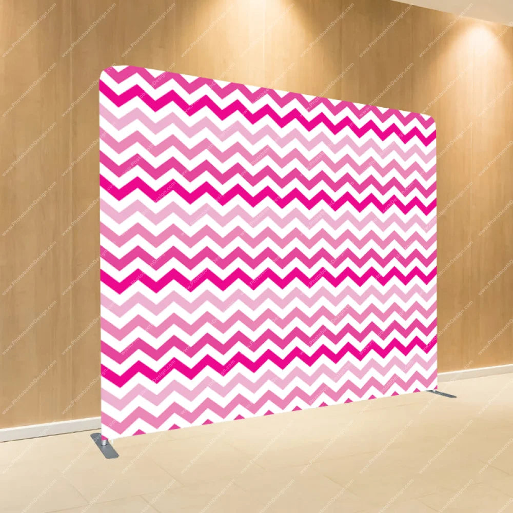 Zig Zag Chevron Pink - Pillow Cover Backdrop Backdrops